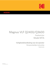 Kodak Magnus VLF Q3600 Handleiding