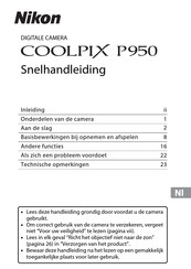 Nikon COOLPIX P950 Snelhandleiding