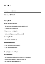 Sony DSC-WX500 Gebruiksaanwijzing