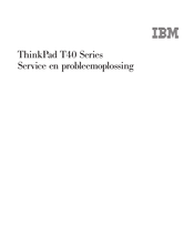 IBM ThinkPad T40 Series Servicehandleiding