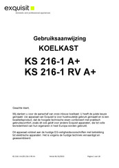 Exquisit KS 216-1 RV A+ Gebruiksaanwijzing