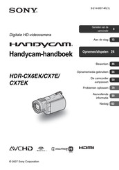 Sony HANDYCAM HDR-CX7E Gebruikershandleiding