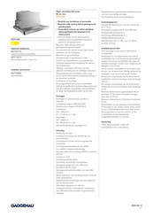 Gaggenau AF210162 Korte Installatiehandleiding