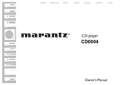 Marantz CD6004 Gebruikershandleiding