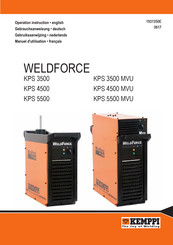 Kemppi WeldForce KPS 5500 MVU Gebruiksaanwijzing