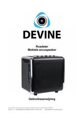 Devine Roadster Gebruiksaanwijzing