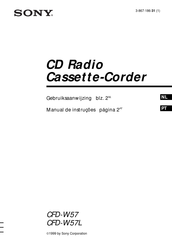 Sony CFD-W57 Gebruiksaanwijzing