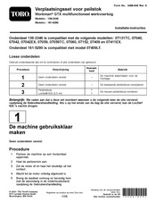 Toro Workman GTX Installatie-Instructies