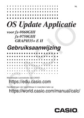 Casio fx-9860GIII Gebruiksaanwijzing