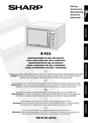 Sharp R-933 Gebruiksaanwijzing