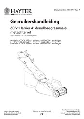 Hayter CODE373A Gebruikershandleiding