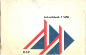 DAF F 1600 Instructieboekje