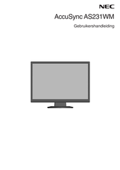 NEC AccuSync AS231WM Gebruikershandleiding