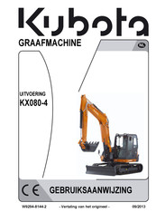 Kubota KX080-4 Gebruiksaanwijzing