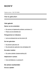 Sony DSC-RX100M5 Gebruikershandleiding