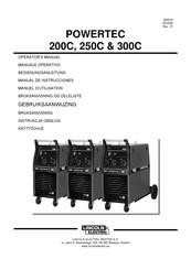 Lincoln Electric PowerTec 300C Gebruiksaanwijzing