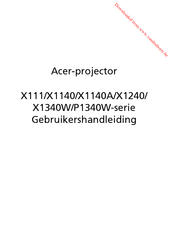 Acer X111 Series Gebruikershandleiding