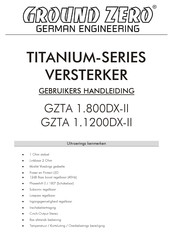 Ground Zero TITANIUM Series Gebruikershandleiding