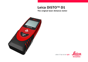 Leica DISTO D1 Handleiding