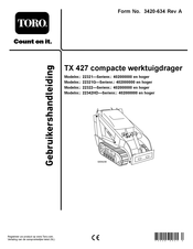 Toro TX 427 Gebruikershandleiding