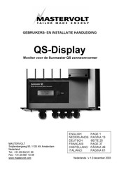 Mastervolt QS-Display Gebruikers- En Installatiehandleiding