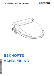 Geberit AquaClean 4000 Beknopte Handleiding