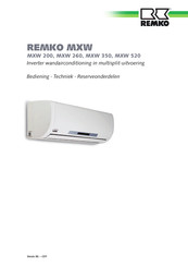 REMKO MXW 260 Bedieningshandleiding