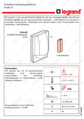 LEGRAND 0 648 75 Handleiding