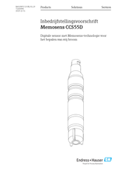 Endress+Hauser Memosens CCS55D Bedieningsvoorschrift