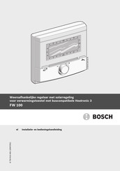 Bosch FW 100 Installatie- En Bedieningshandleiding