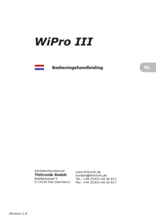 Thitronik WiPro III Bedieningshandleiding