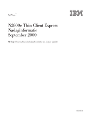 IBM NetVista N2800e Thin Client Express Naslaggids