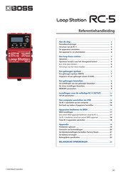 Boss Loop Station RC-5 Referentiehandleiding