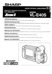 Sharp VIEWCAM Zoom 8 VL-E40S Gebruiksaanwijzing