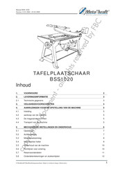 Metallkraft BSS1020 Handleiding