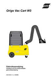 ESAB Origo Vac Cart W3 Gebruiksaanwijzing