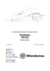 Miedema SB-1151 Gebruikershandleiding