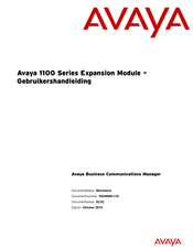 Avaya 1100 Series Gebruikershandleiding