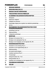 Powerplus POWXG90426 Gebruiksaanwijzing