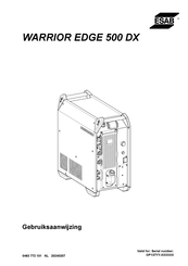 ESAB WARRIOR EDGE 500 DX Gebruikershandleiding