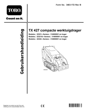 Toro TX 427 Gebruikershandleiding