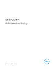 Dell P2018H Gebruikershandleiding