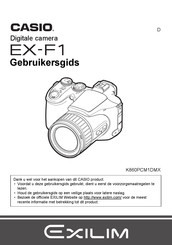 Casio Exilim EX-F1 Gebruikersgids