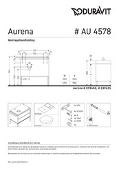 Duravit Aurena AU 4578 Montagehandleiding