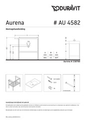 Duravit Aurena AU 4582 Montagehandleiding