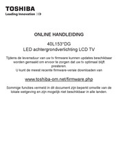 Toshiba 40L153 DG Series Online Handleiding