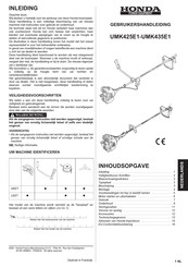 Honda Power Equipment UMK425E1 Gebruikershandleiding