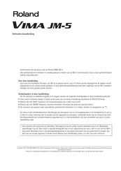 Roland VIMA JM-5 Gebruikershandleiding