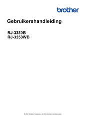 Brother RJ-3250WB Gebruikershandleiding