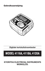 KYORITSU 4118A Gebruiksaanwijzing